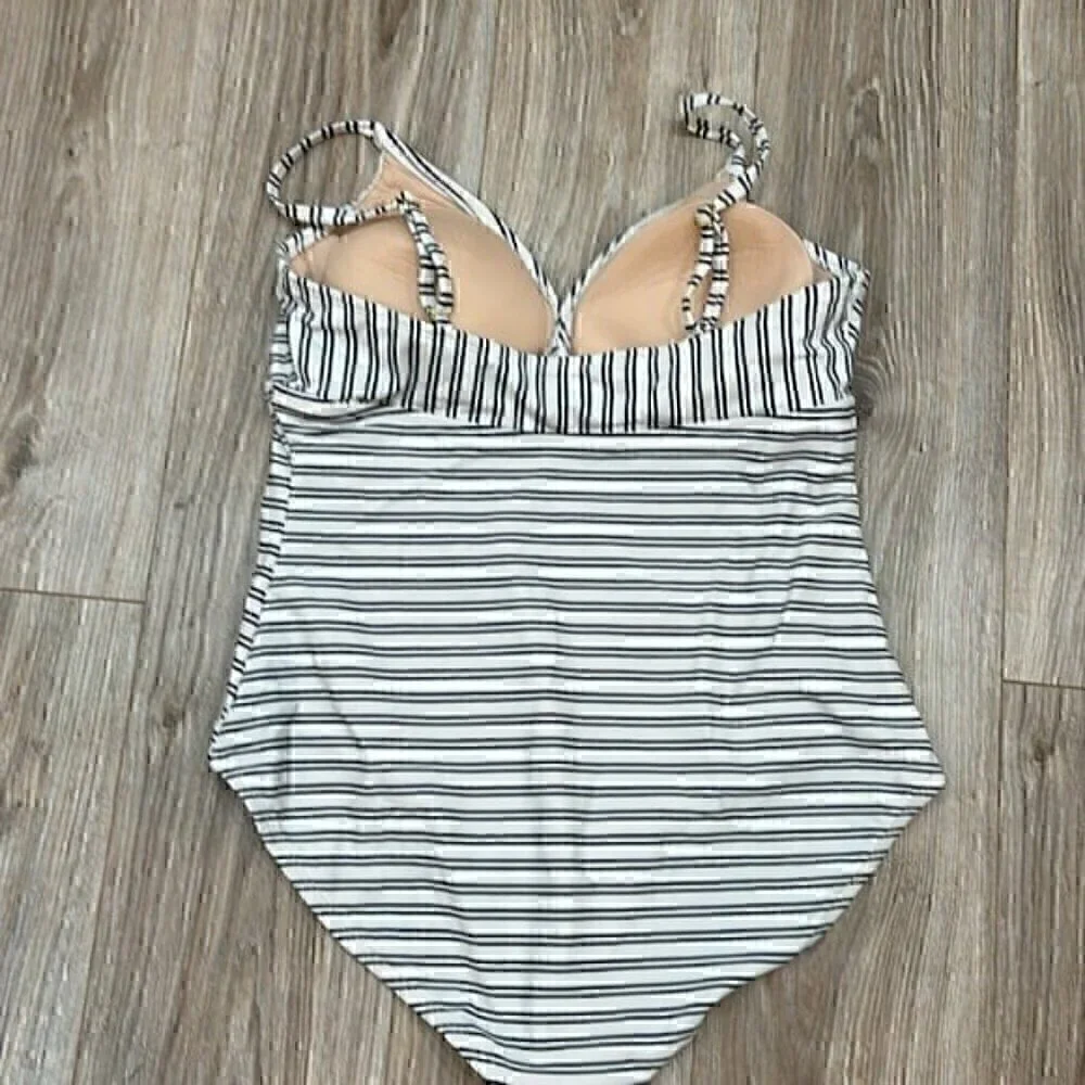 Kona Sol blue and white stripped one piece size XL